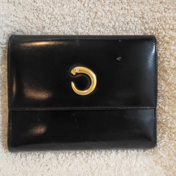 Cartier Panther Black Trifold Wallet - Picture 2 of 11
